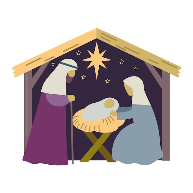 christmas manger cliparts