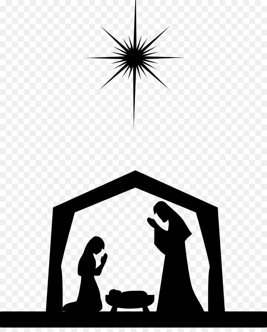 christmas manger cliparts