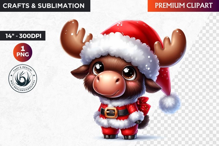 christmas moose clipart