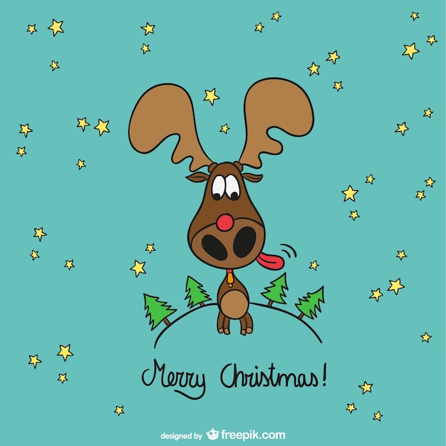 christmas moose clipart