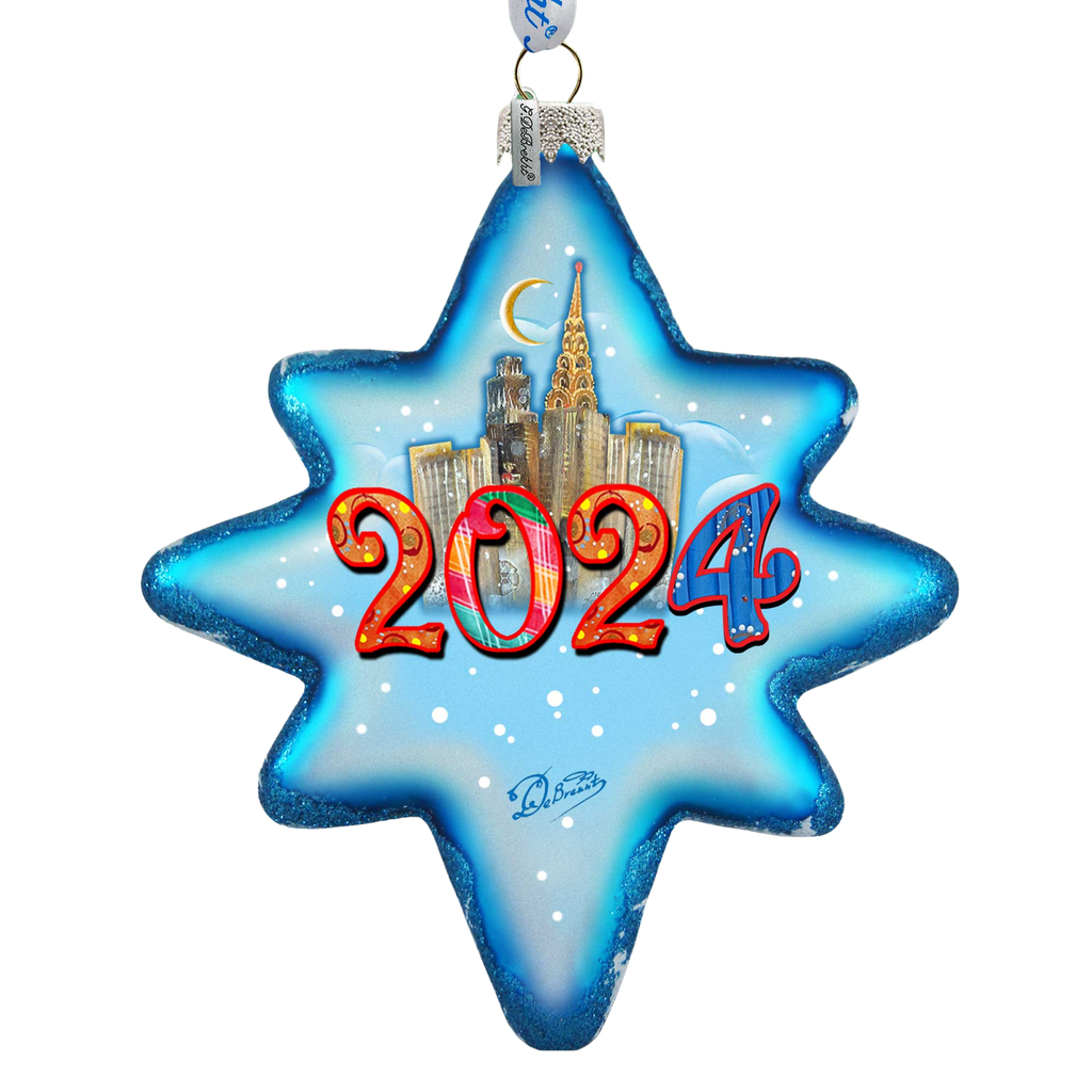 2024 Dated Glass Ornament, Santa &amp; Christmas Decor - 755-047 ...