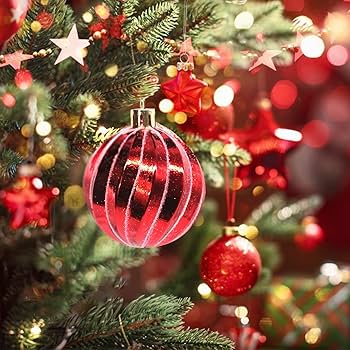 Fimcosy 44 Pieces Christmas Baubles Set, Mini Christmas Bauble Ornaments,  Large Ball Ornaments for Christmas Tree Decorations, Indoor and Outdoor :  ...