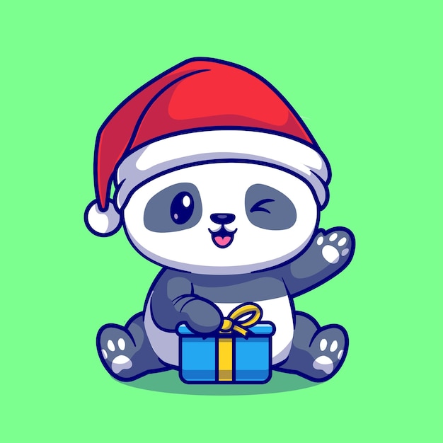 christmas panda cliparts