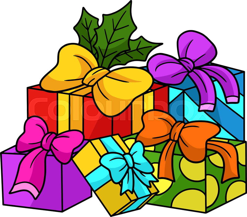 christmas present cartoon