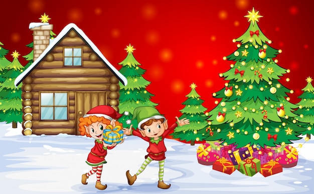 Christmas Scene Clipart Images - Free Download on clipart library