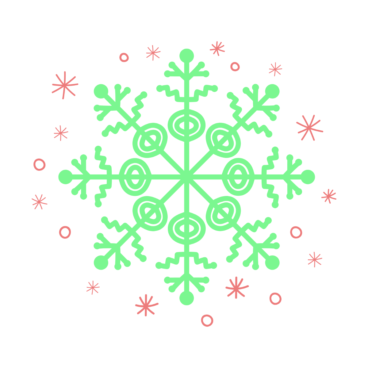 christmas snowflake clipart