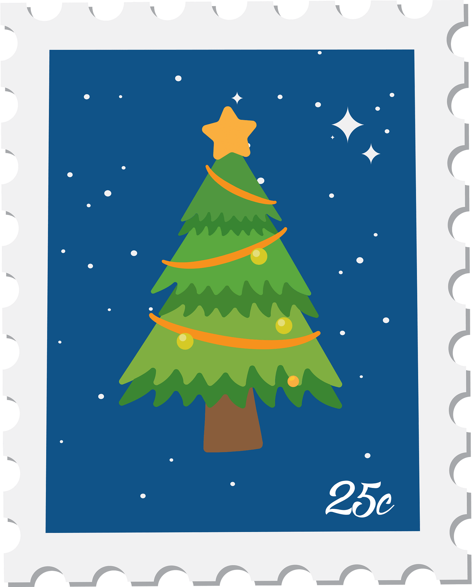 christmas stamp cliparts