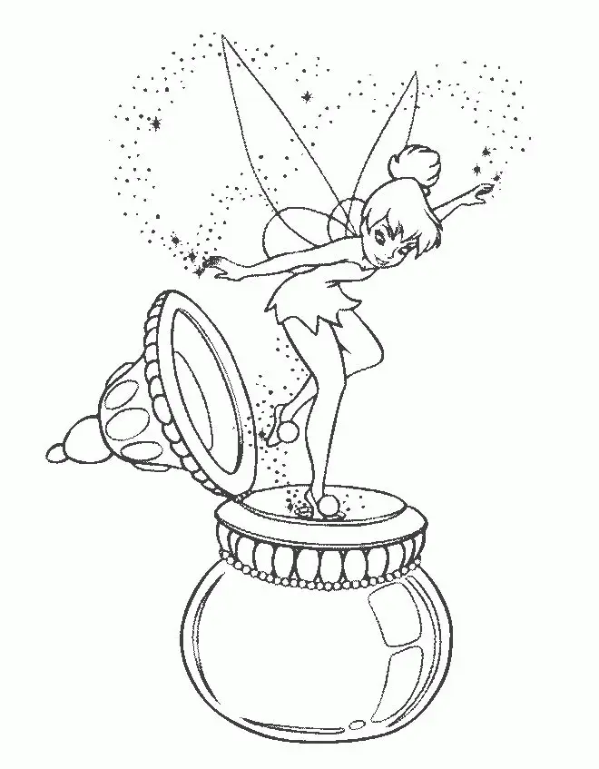 christmas tinkerbell coloring pages