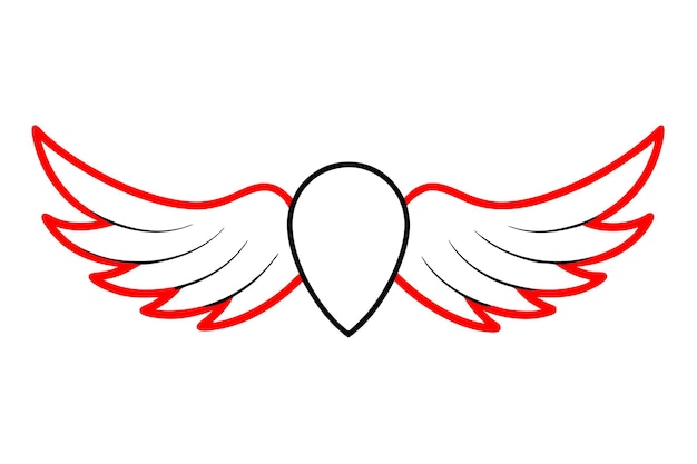 Premium Vector | Christmas angel wings vector line art clipart ...