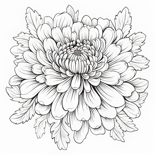 chrysanthemum coloring page
