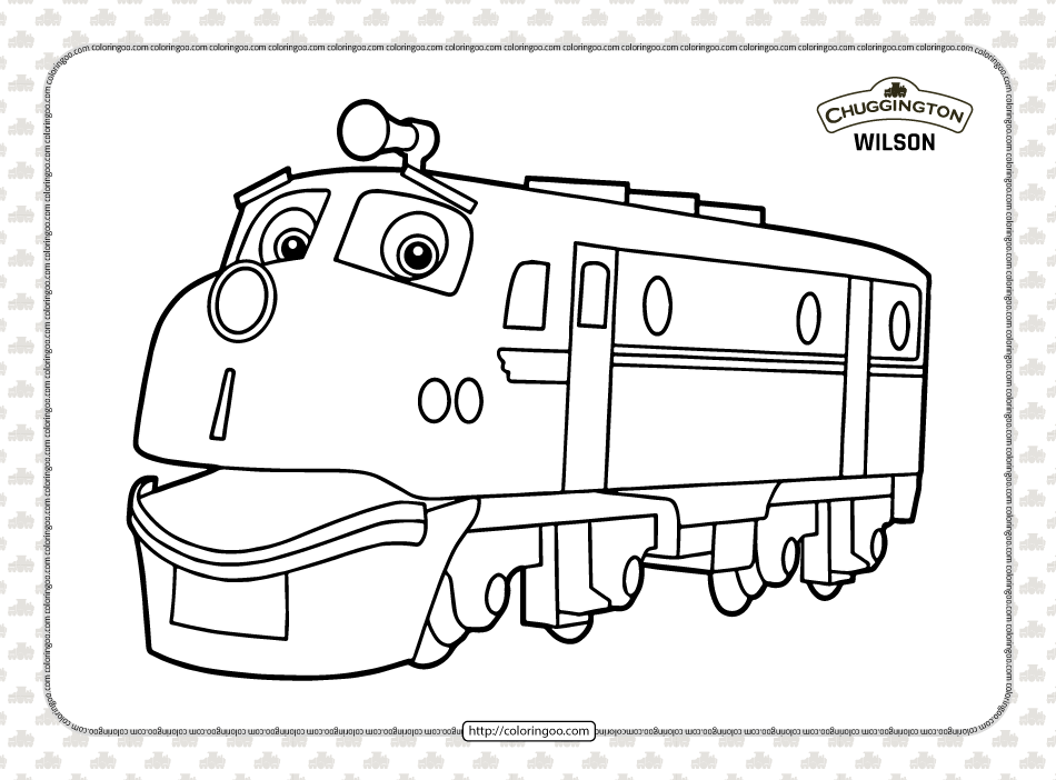 Printable Chuggington Wilson Coloring Page