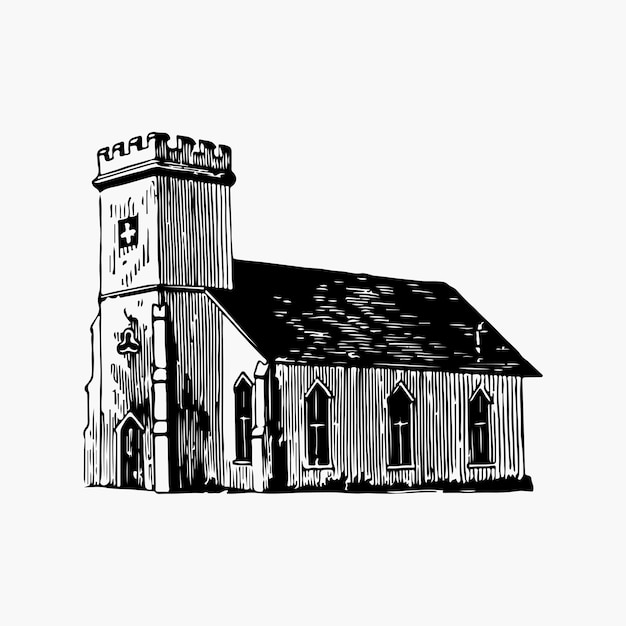 church retro cliparts