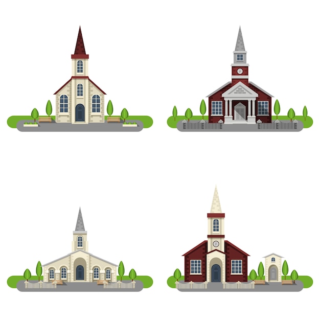 church retro cliparts