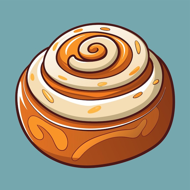 Cinnamon roll clipart cartoon style vector illustration | Premium ...