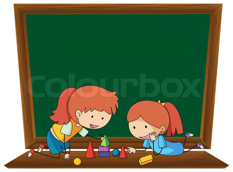 Blackboard banner circus theme illustration | Colourbox