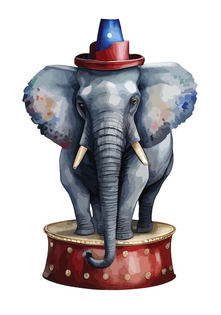 Premium Vector | Circus elephants clipart isolated vector illustration