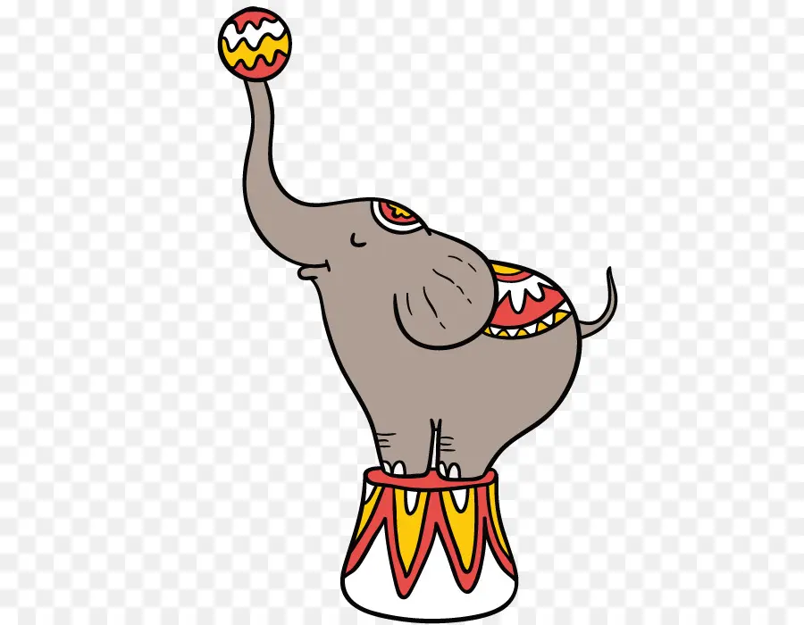 Circus Elephant - Cute Circus Elephant Balancing on a Ball ...