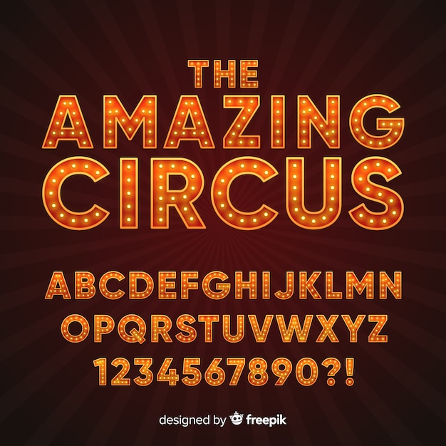 Circus Font Vectors &amp; Illustrations for Free Download | clipart library
