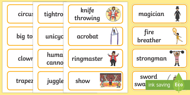 circus words