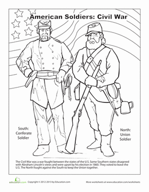 civil war coloring pages to print