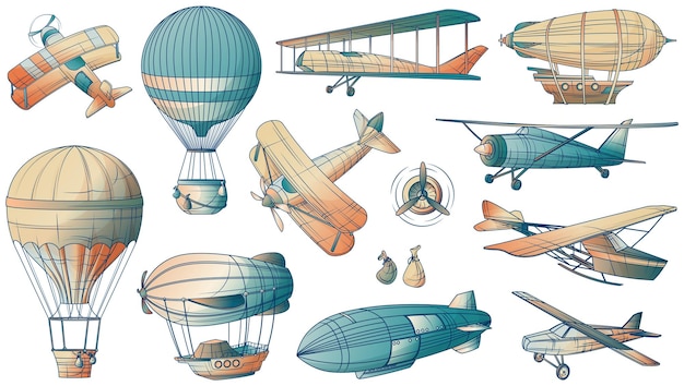 classic airplane cliparts
