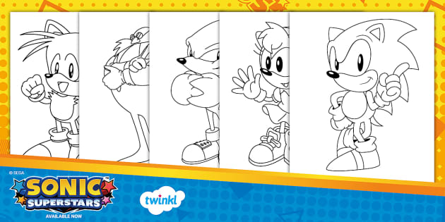 classic sonic coloring pages