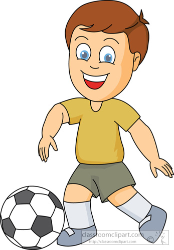 Soccer Clipart - boy_playing_football - Classroom Clipart