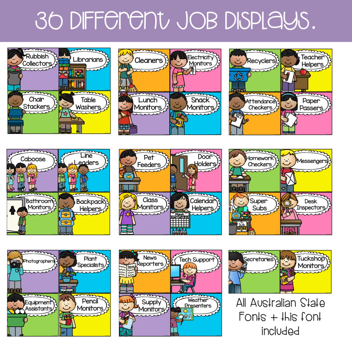 Classroom Jobs Helpers Chart