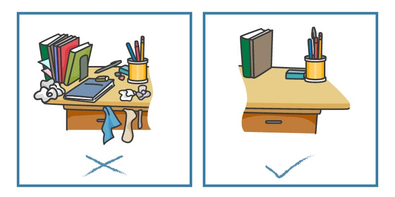 clean desk cliparts