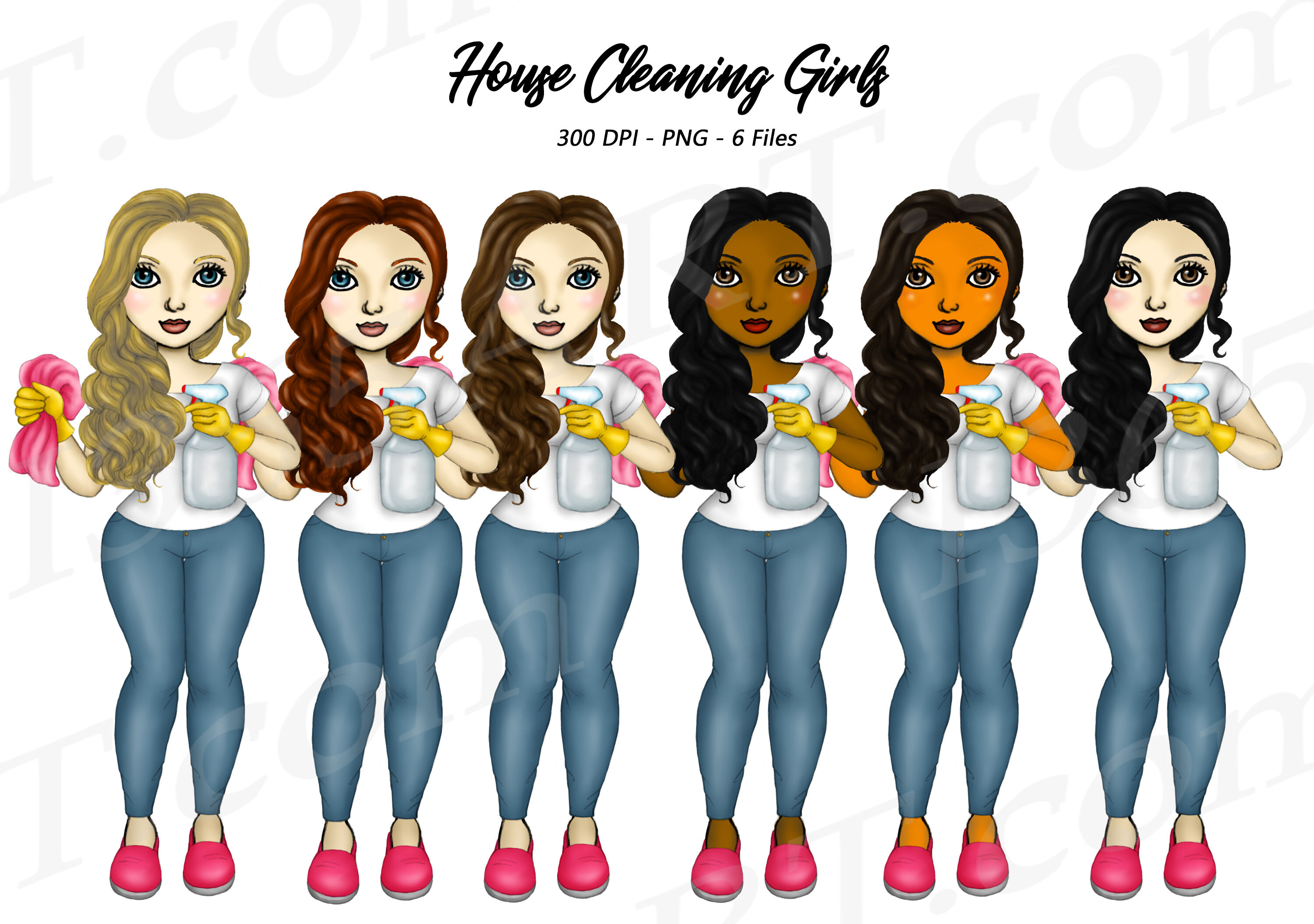 clean girl cliparts 2024