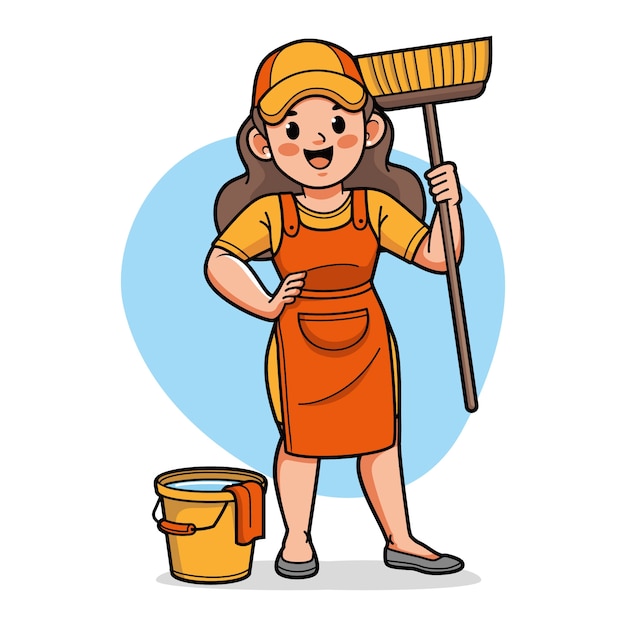 cleaning woman cliparts 2024