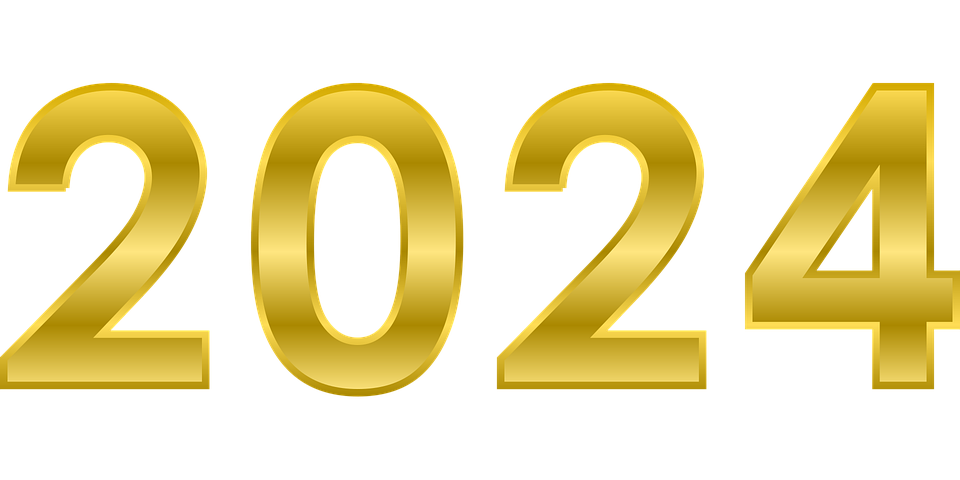 Download New Year, 2024, Date. Royalty-Free Vector Graphic ...