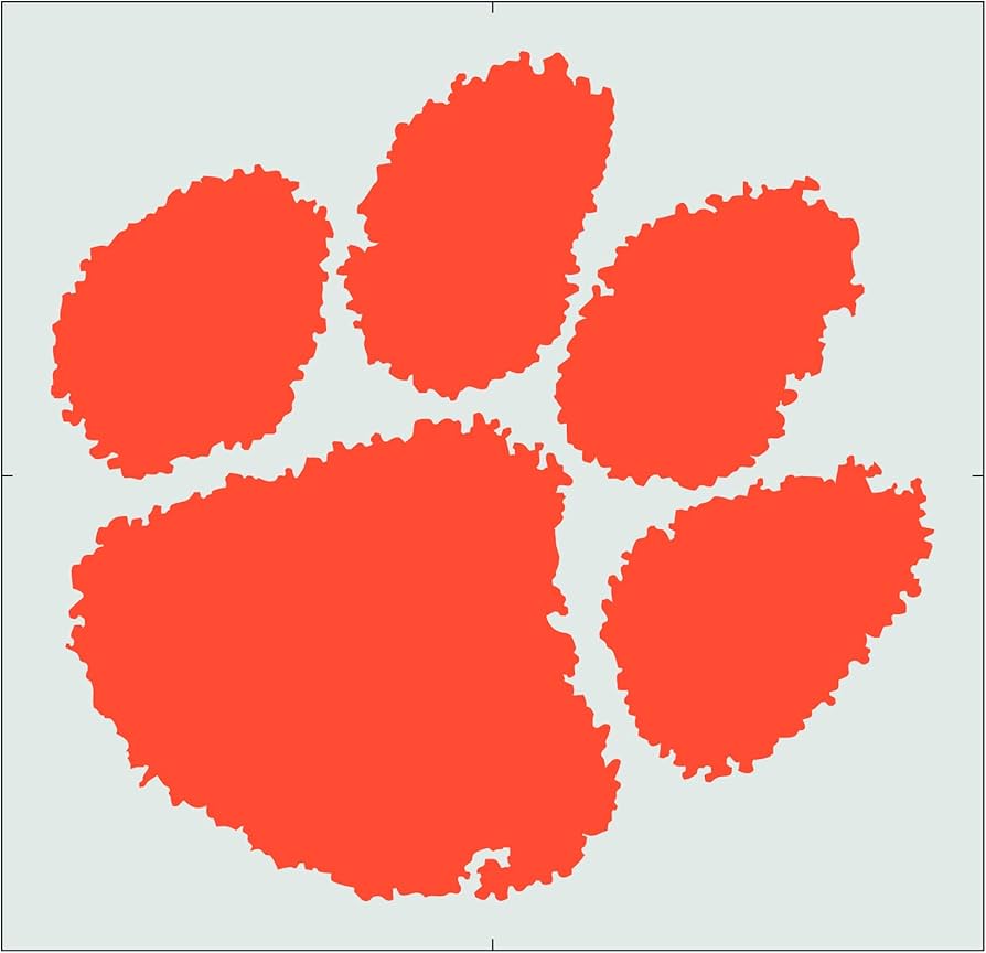 Stencil Stop Clemson Tigers Paw Logo Stencil - 14 Mil Mylar Plastic -  Officially Licensed (9 x 8.66 inches)