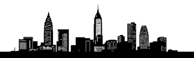 cleveland skyline silhouette