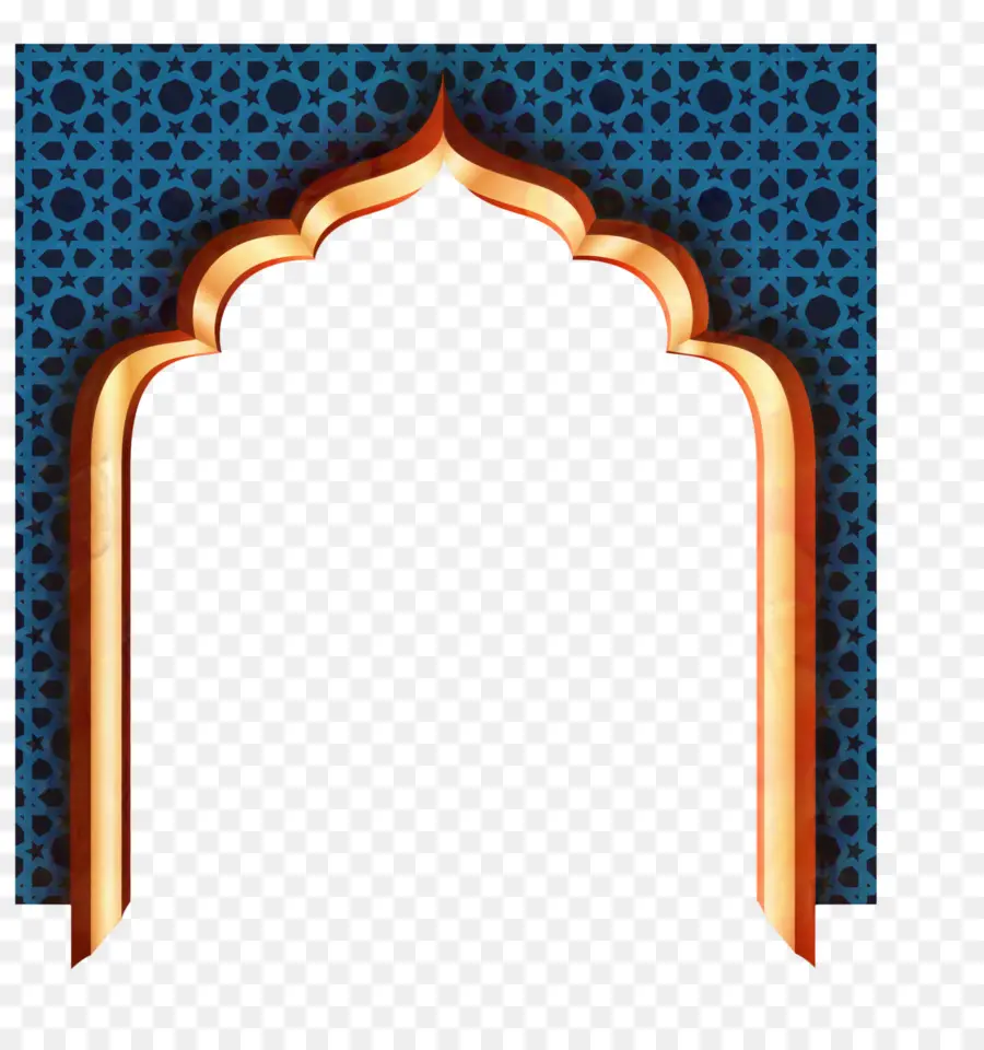 Arch Frame - Decorative Arch Frame with Blue Pattern - CleanPNG ...