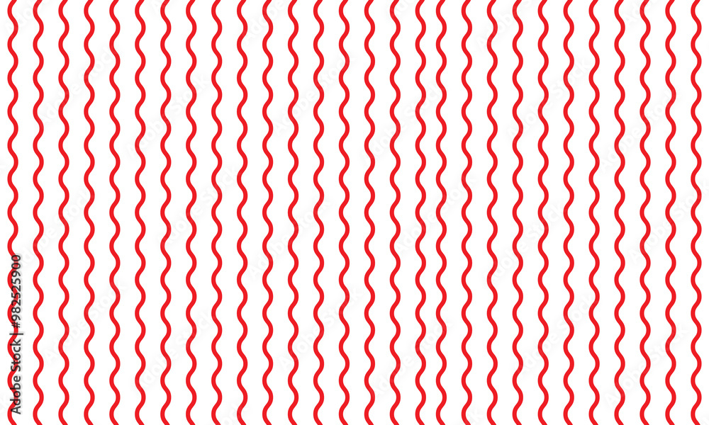 Poster, Wandbilder Wave lines pattern background seamless vector as zigzag  stroke texture , undulate squiggle simple backdrop stripes element repeated  ...