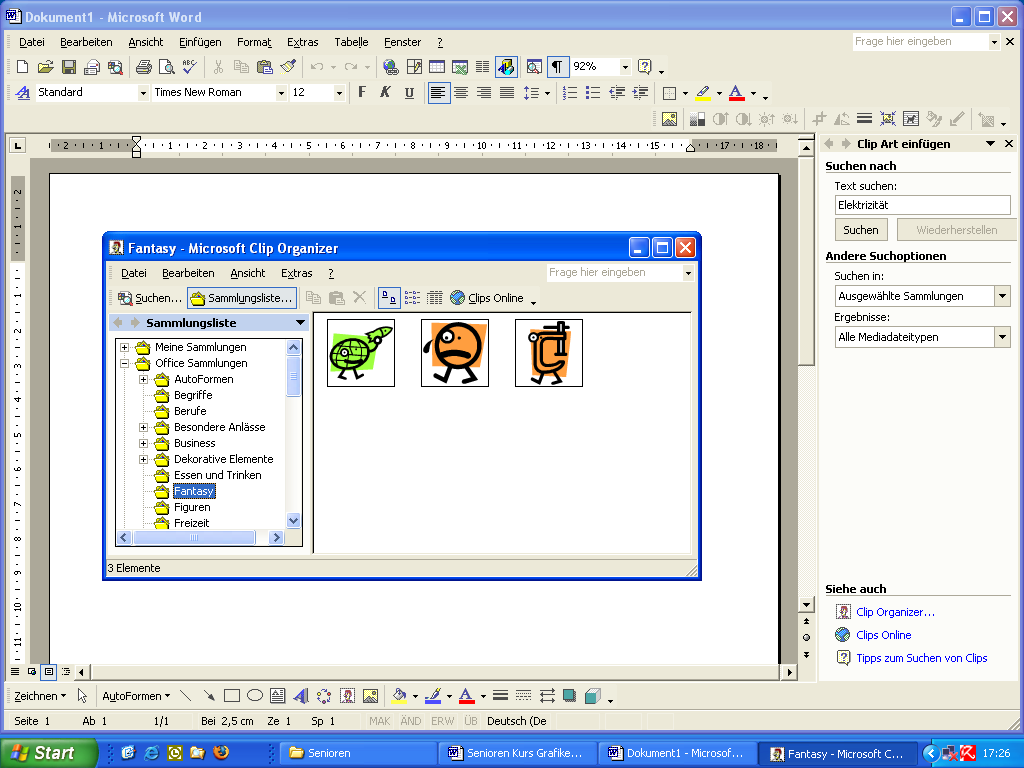 clipart in word