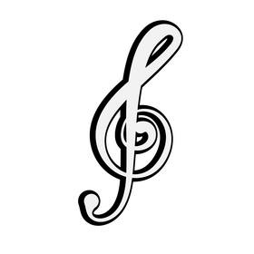 Music note drawing black and white clipart free download