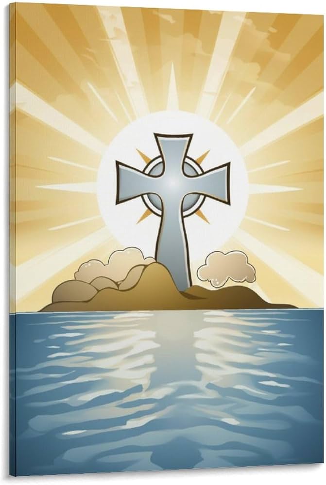 Christian Cross, Sunshine And Waterless Apostolic Church Logo, Vector Art  Canvas Poster, Aluminum - Poster Decorative Painting Canvas Wall Art Living  ...