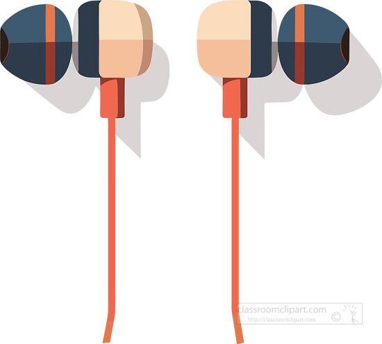 Electronics Clipart-wired earbuds clip art