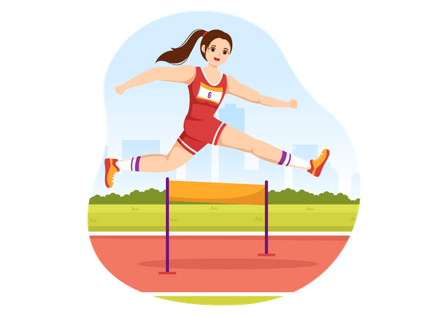 Hurdle Long Jump Sportsman Illustration Pack - 11 Free Download ...