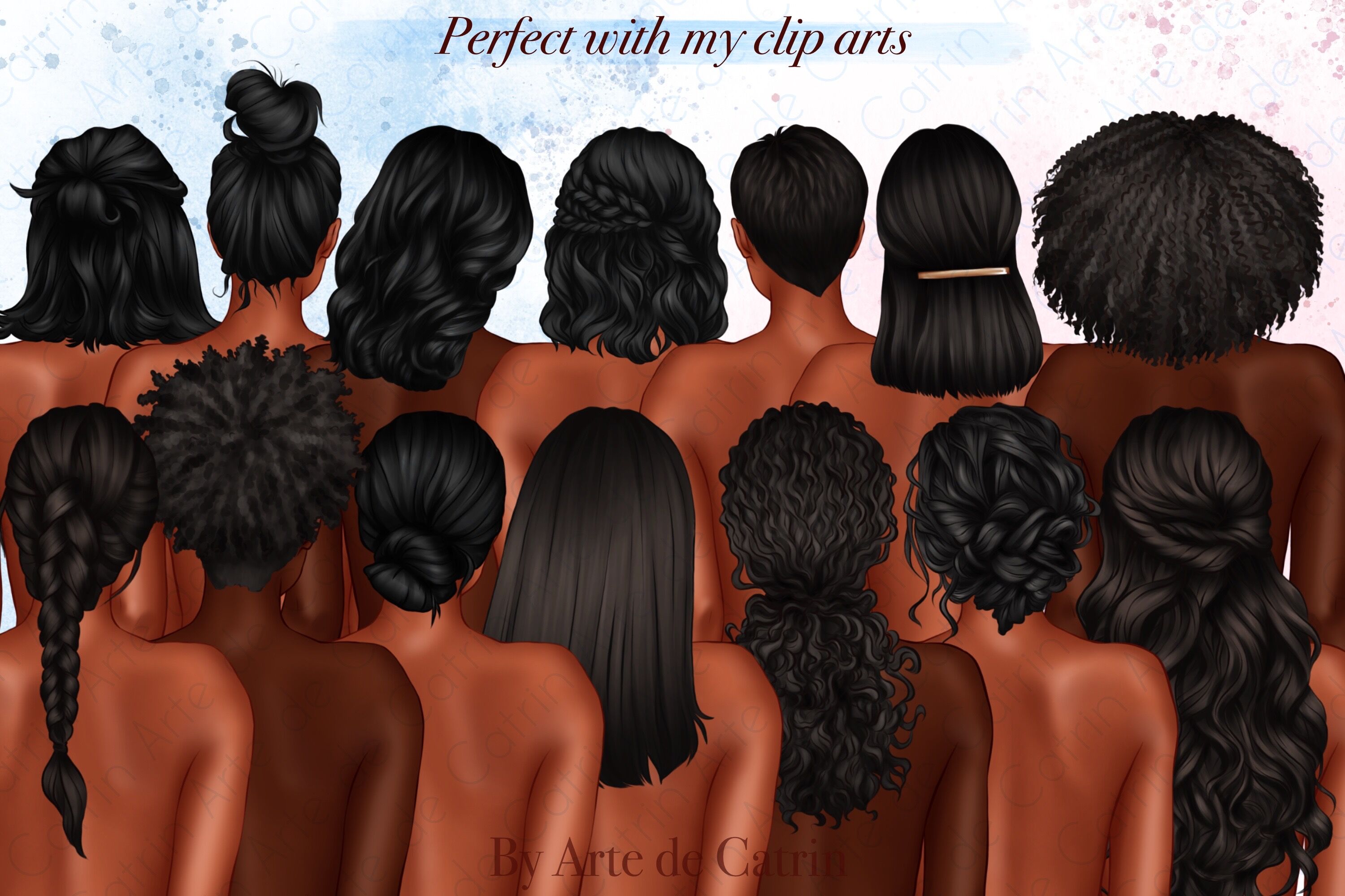cliparts natural hair 2024