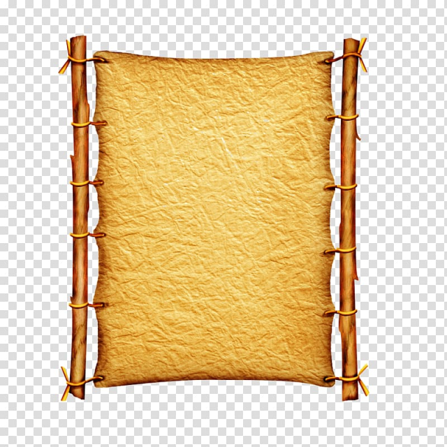 Free: Brown wooden frame illustration, Kraft paper Parchment ...
