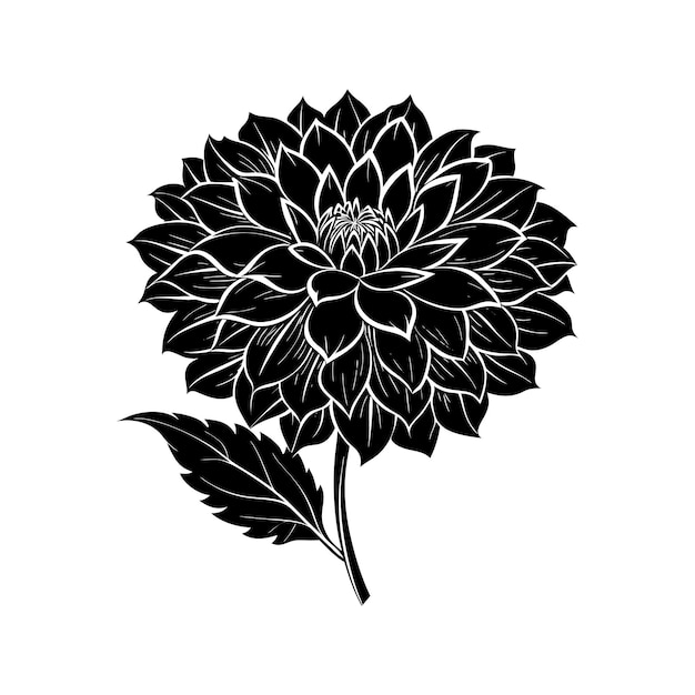 cliparts silhouette dahlia