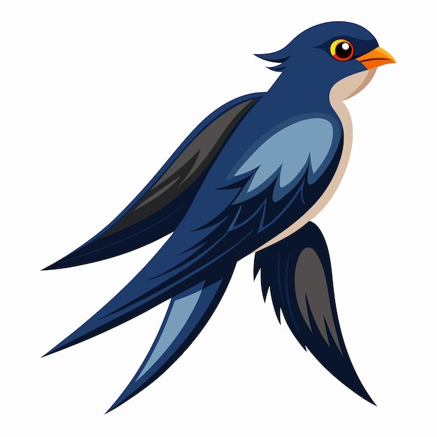Swift Bird Clip Art Vector Illustration Design | Premium AI ...