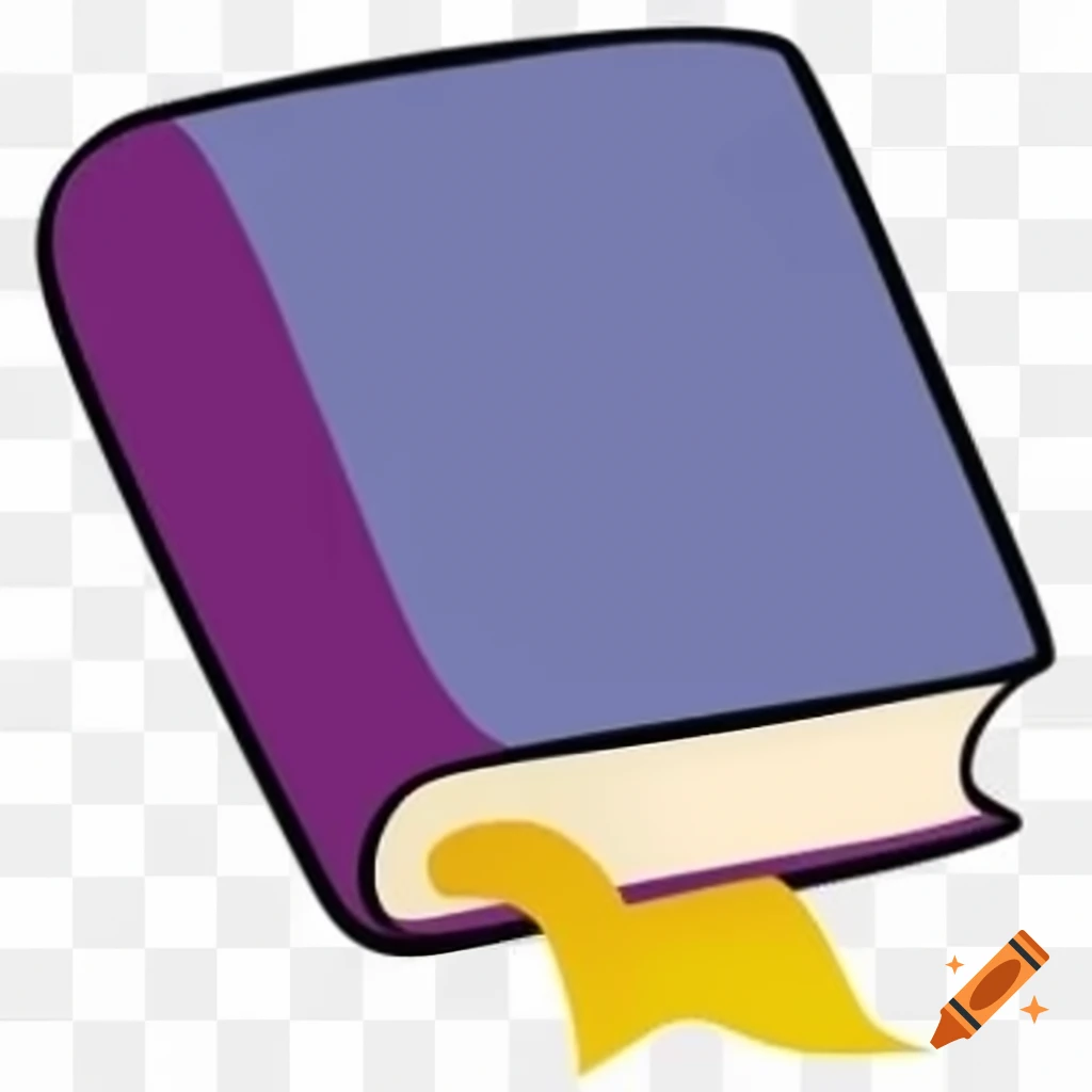 Closed book clipart design on Craiyon