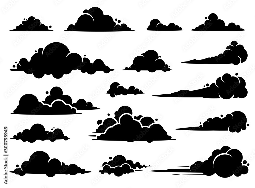 Stock-Vektorgrafik „Cloud vector graphic design. A set of clouds ...