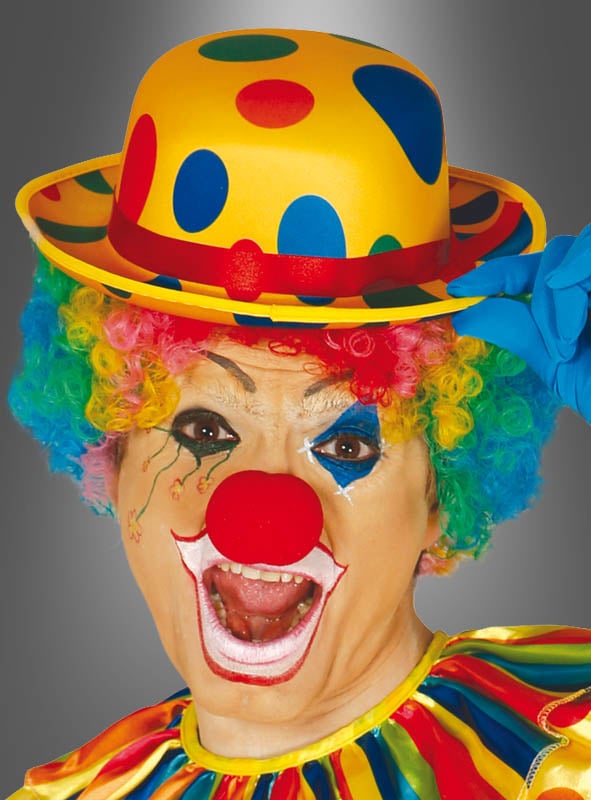 Clown hat bowler hat with dots