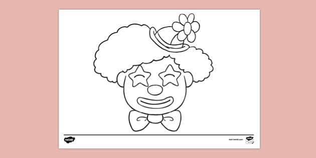 clown pictures to colour