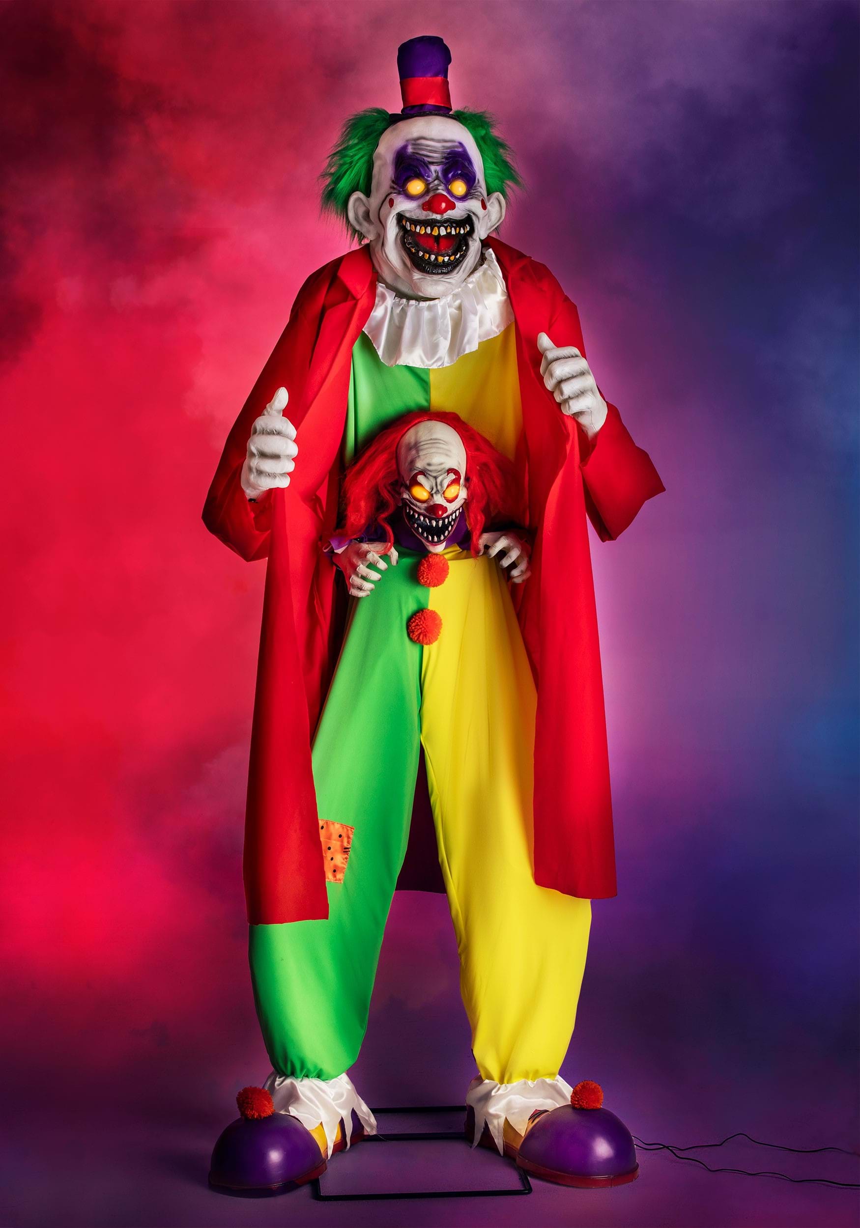 6FT Animated Scary Surprise Evil Clown Prop | Evil Clown Decorations